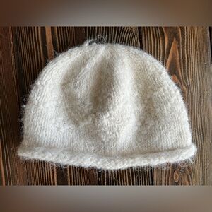 HANDMADE • cream knit baby hat toque homemade artisan cozy neutral minimalism